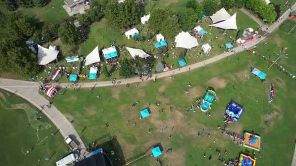 Палатки Фестивалей Палатки Воздушных Фестивалей Толпа — стоковое видео