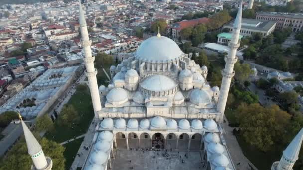 Mosquée Mosquée Historique Aérienne Suleymaniye Dinde Istanbul — Video