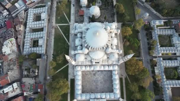 Suleymaniye Moskee Suleymaniye Moskee Uit Lucht — Stockvideo
