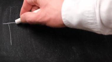 Tahtaya yazı yazma, çocuk öğrenciler, el yazısı, kapat.