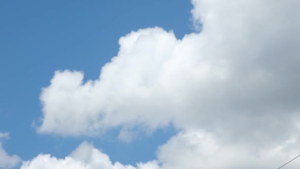 Weiße Wolken Flauschige Weiße Wolken Zeitraffer — Stockvideo