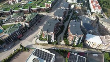 inşa edilmiş şehir, havadan inşa edilmiş yeni modern şehir