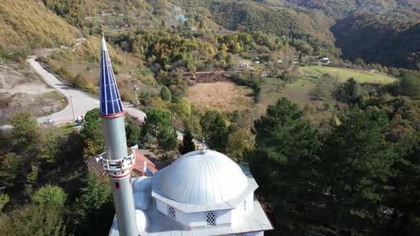 Mosque Aerial Mosque Nature Sapanca Kocaeli — Stock Video
