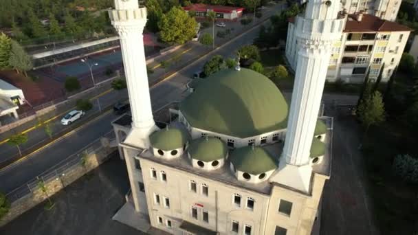 Mesquita Mesquita Local Aérea Minarete — Vídeo de Stock