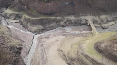 Kurumuş baraj ve küçük dere, kuraklık.