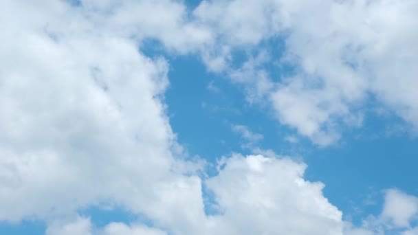 Nubes Nubes Blancas Esponjosas Lapso Tiempo — Vídeos de Stock