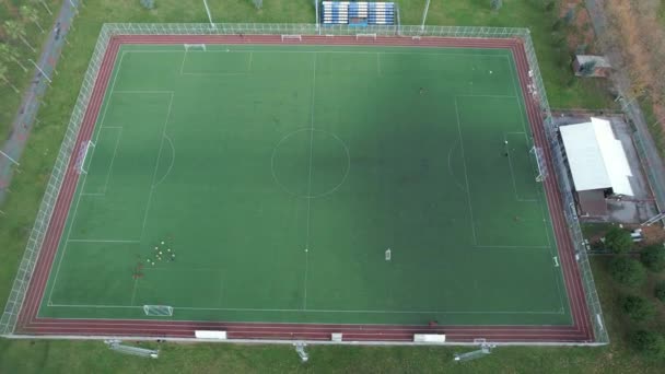 Futball Légi Futballpályák Focisták — Stock videók