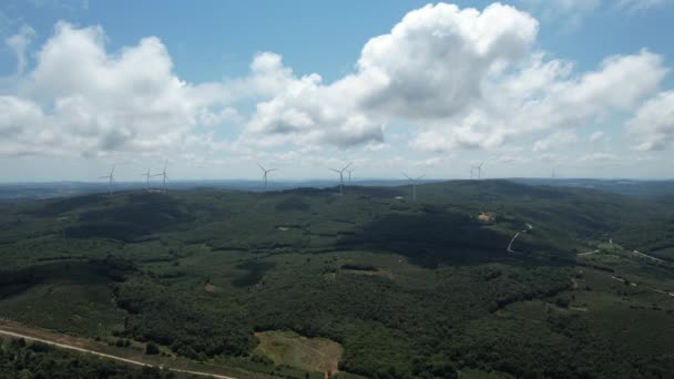 Wind Turbine Aerial Wind Turbine Electric Generation — Αρχείο Βίντεο