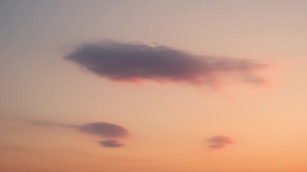 Wolken Allein Wolken Zeitraffer Sonnenuntergang Zeit — Stockvideo
