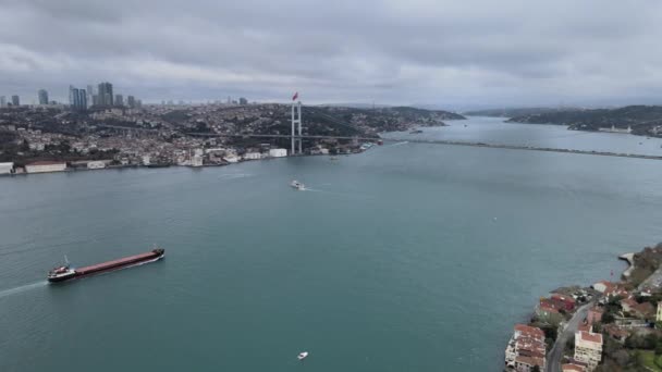 Bosphorus Istanbul Bosphorus Bridge Asia Europa — Vídeos de Stock