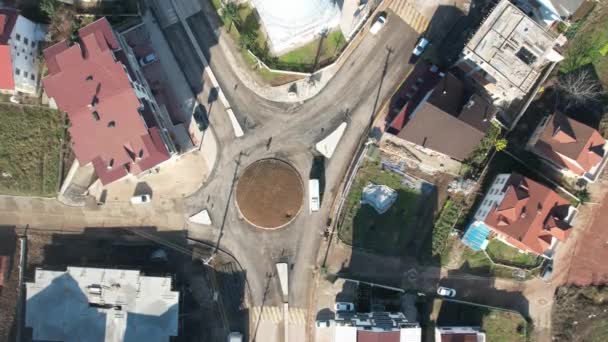 Intersection Aerial Rural Area Intersection Time Lapse — Video Stock