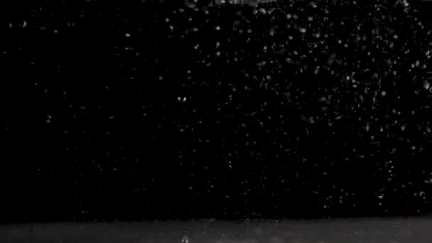 Бульбашка Чорний Фон Водою Якості — стокове відео