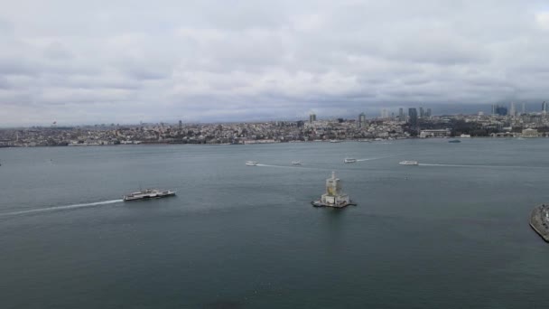 Bosphorus Aerial Istanbul Bosphorus Sea — Vídeos de Stock