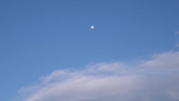 Chmury Księżyc Chmury Upływ Czasu — Wideo stockowe