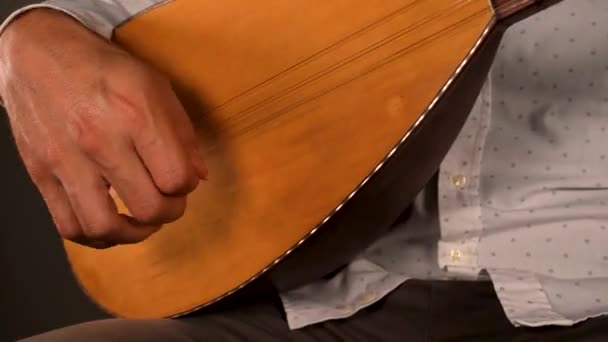 Baglama Традиционный Турецкий Музыкальный Инструмент Baglama — стоковое видео