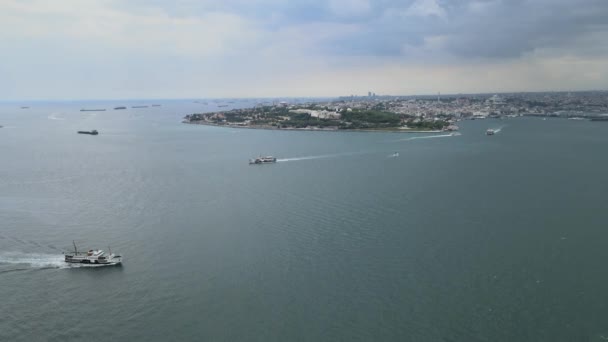 Aerial Shot Istanbul Historical Peninsula — Stock Video