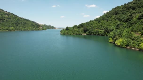 Göl Orman Yeşil Doğa Dağlardaki Temiz Gölü — Stok video