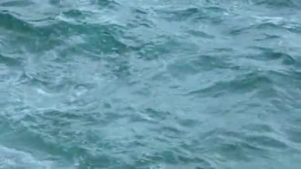 Wellen Schäumende Wellen Auf See Hochwertiges Filmmaterial — Stockvideo
