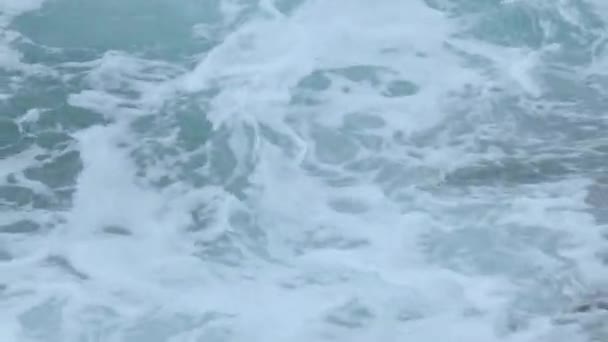 Wellen Weiße Schäumende Wellen Hochwertiges Filmmaterial — Stockvideo