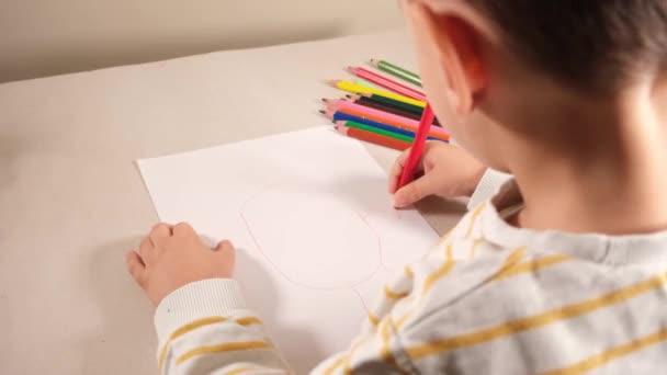 Rysunek Dziecka Rysunek Dziecka Piórem — Wideo stockowe