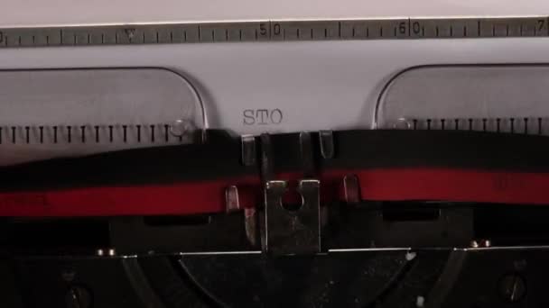 タイプライター タイプライターのストックワード ヴィンテージ — ストック動画
