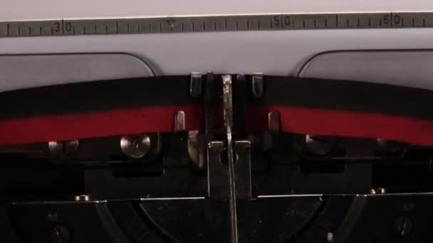 Máquina Escrever Palavra Carta Máquina Escrever Vintage — Vídeo de Stock