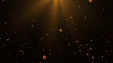 Yeni Yıl Festivali 'nin kutlamalarının soyut arkaplanı koyu mavi arka planda parçacıklar ve konfetilerle yavaş yavaş hareket ediyor. Kusursuz döngü. Düşen pullar ve konfetiler, yeni yıl tebrikleri