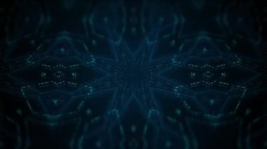 Bilimkurgu Futuristik Kaleida Desen Arkaplanı. Dijital Veri Ekranı. Devre tahtasında ve işlemci döngüsünde dijital veri hareket ediyor. Bilgisayar işleme ve düzenleme verileri. Soyut yüksek teknolojili Yapay