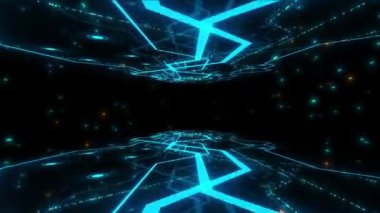 Devre tahtasında ve işlemci döngüsünde dijital veri hareket ediyor. Bilgisayar işleme ve düzenleme verileri. Soyut yüksek teknoloji yapay zeka (AI), veri madenciliği, modern bilgisayar teknolojisi yüzeyi