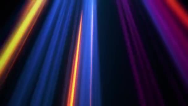 明亮的色彩线条极快运动设计背景蓝色橙色横向 摇动动态多色轨道的备份高速技术的概念 可循环3D动画 互联网的设计 — 图库视频影像