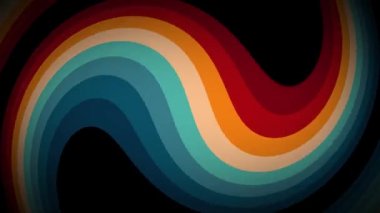 Klasik Çizgili Arka plan, İlmek Örnekleri, 1970 'lerden kalma Retro Renkler, 70' ler, 80 'ler, 90' lar. 70 'ler tarzı retro vintage çizgili girdap girdabı görüntüleri. 80 'li yılların hareketli tasarımı, dikişsiz döngü