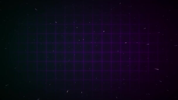 Retro Cyberpunk Style 80S Sci Background Futuristic Laser Grid Wall — Stock Video