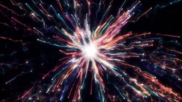 Magic Fantasy Smoke Płynna Pętla Magicznej Abstrakcyjnej Energii Cząsteczki Świecące — Wideo stockowe