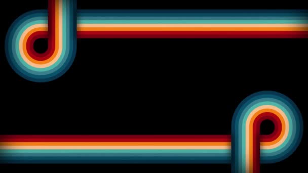 Vintage Striped Backgrounds Loop Samples Retro Colors 1980 고전적 대스타일의 — 비디오