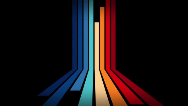 Vintage Striped Backgrounds Loop Samples Retro Colors 1970S 1980 70S — стоковое видео