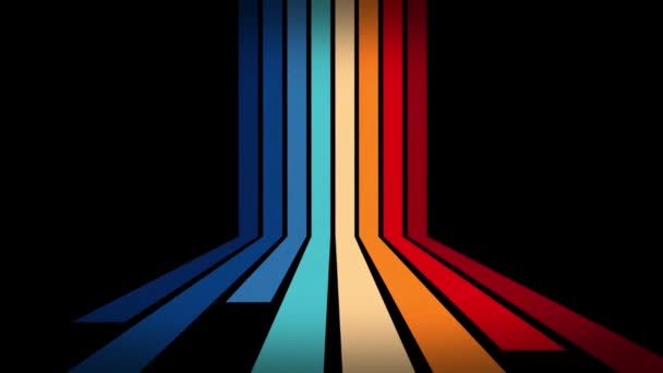 Vintage Striped Backgrounds Loop Samples Retro Colors 1970年代 70年代 80年代 — ストック動画