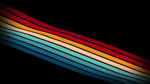 Vintage Striped Backgrounds Loop Samples Retro Colors Από Τις Δεκαετίες — Αρχείο Βίντεο