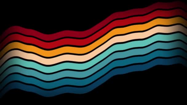 Vintage Striped Backgrounds Loop Samples Retro Colors 1970S 1980S 70S — Vídeo de stock