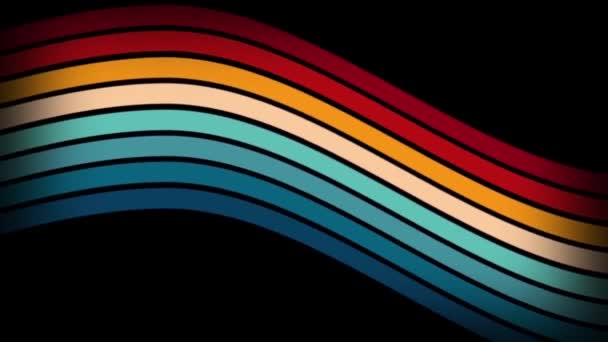 Vintage Striped Backgrounds Loop Samples Retro Colors 1970S 1980S 70S — Vídeo de stock