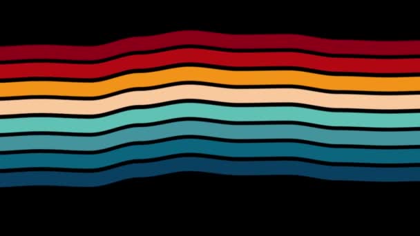 Vintage Striped Backgrounds Loop Samples Retro Colors 1970S 1980 70S — стоковое видео