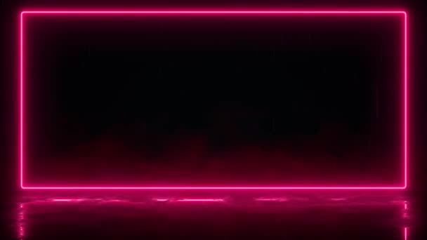 Abstrato Fundo Arco Íris Espectro Vermelho Luz Fluorescente Com Neon — Vídeo de Stock