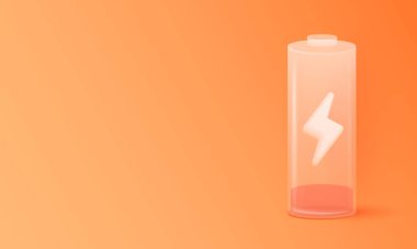 Boşaltılan enerji ve çeşitli seviye alkali piller bilgi seti, arka planda izole edilmiş gerçekçi vektör illüstrasyonu. Elektrik güç toplayıcıları paket halinde. 