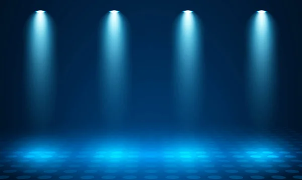 Lichtpunkte Mittelrahmen Dunkler Hintergrund Mit Hellen Punkten Soffits Bühnenscheinwerfer Vektor — Stockvektor