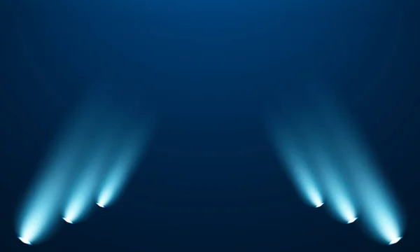 Lichtpunkte Mittelrahmen Dunkler Hintergrund Mit Hellen Punkten Soffits Bühnenscheinwerfer Vektor — Stockvektor