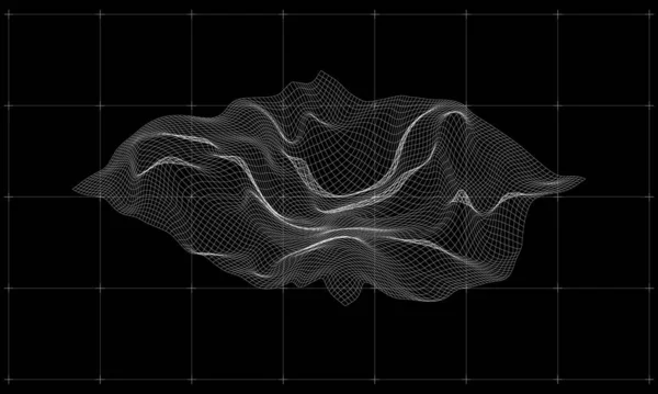 Fui Gui Vector Landscan Grid Абстрактный Футуристический Фон Sci Tech — стоковый вектор