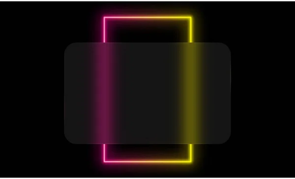 Glas Morfism Kreditkort Mall Plast Rektangel Glow Ljus Kvadrat Svart — Stock vektor