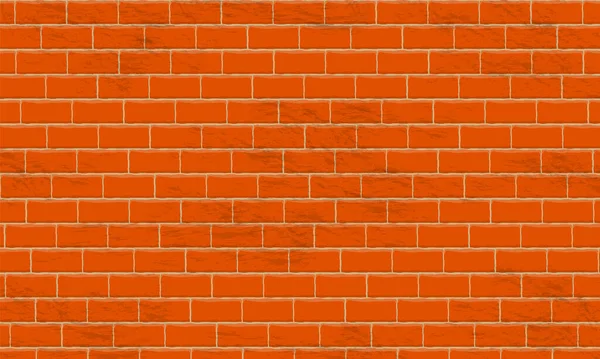 赤レンガの壁ベクトルイラストの背景 継続的な複製のためのテクスチャパターン レンガの壁 赤いオレンジの背景 ベクトルイラスト コンセプトダークレンガの壁のテキストの場所 レンガ造りのメッセージの背景領域フラット — ストックベクタ