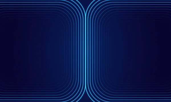 Digitale Geometrische Elemente Abstrakten Vektorhintergrund Dunkelblauer Hintergrund Moderne Linienstreifen Kurven — Stockvektor