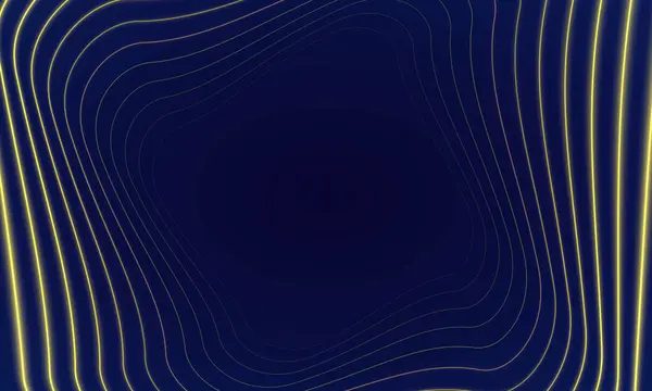 デジタル幾何学的要素抽象ベクトル背景 濃い青の背景 モダンなラインストライプ曲線抽象的な高級プレゼンテーションの背景 ネオンライティング宇宙活気に満ちた青のトンネル — ストックベクタ