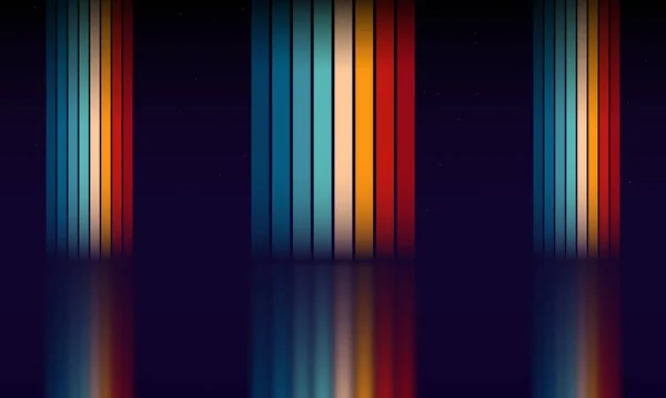 Retrowave Synthwave Vaporwave Illustratie Met Laserrasterlandschap Sterrenruimte Vintage Striped Achtergronden — Stockvector